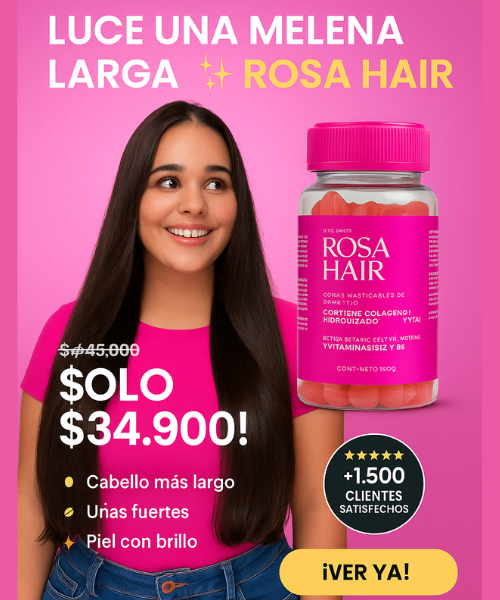 ROSA HAIR®️ Gomitas para el cabello, piel y uñas, Glow Up desde adentro en 3 semanas